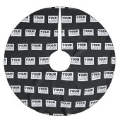 Ihr Logo oder Design | Bearbeitbarer Farbhintergru Polyester Weihnachtsbaumdecke (Vorderseite)