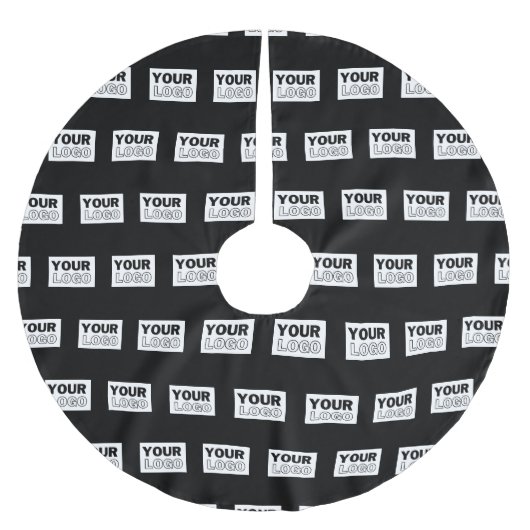 Ihr Logo oder Design | Bearbeitbarer Farbhintergru Polyester Weihnachtsbaumdecke (Vorderseite)