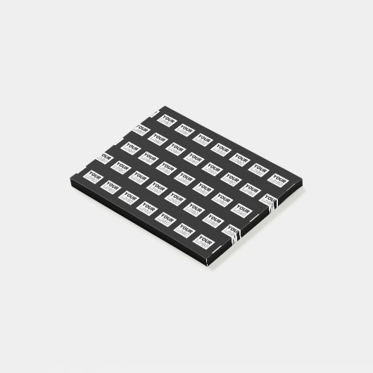 Ihr Logo oder Design | Bearbeitbarer Farbhintergru Post-it Klebezettel (angewinkelt)