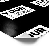 Ihr Logo oder Design | Bearbeitbarer Farbhintergru Poster (Ecke)