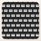 Ihr Logo oder Design | Bearbeitbarer Farbhintergru Rechteckiger Pappuntersetzer (Vorderseite)