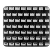 Ihr Logo oder Design | Bearbeitbarer Farbhintergru Schneidebrett (Vorderseite)