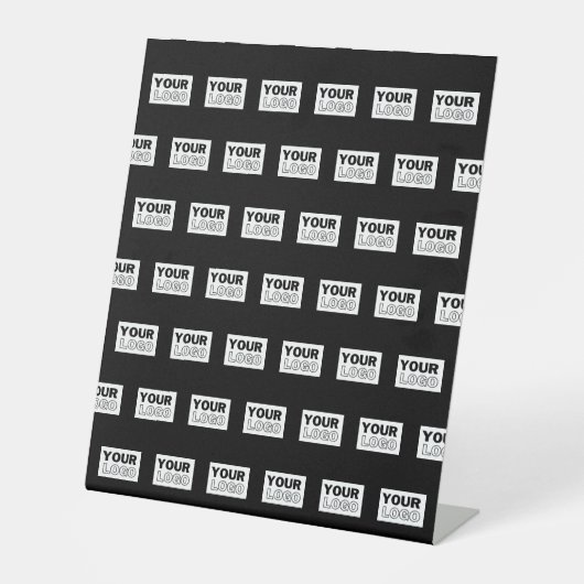 Ihr Logo oder Design | Bearbeitbarer Farbhintergru Sockelschild (Vorderseite)