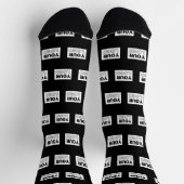 Ihr Logo oder Design | Bearbeitbarer Farbhintergru Socken (Oben)