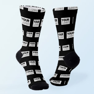 Ihr Logo oder Design Bearbeitbarer Farbhintergru Socken