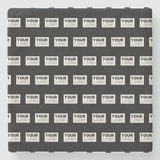 Ihr Logo oder Design | Bearbeitbarer Farbhintergru Steinuntersetzer (Vorderseite)