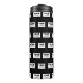 Ihr Logo oder Design | Bearbeitbarer Farbhintergru Thermosbecher (Vorderseite)