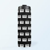 Ihr Logo oder Design | Bearbeitbarer Farbhintergru Thermosbecher