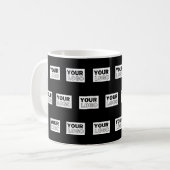 Ihr Logo oder Design | Hintergrund mit editierbare Kaffeetasse (Vorderseite Links)