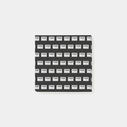 Ihr Logo oder Design | Hintergrund mit editierbare Post-it Klebezettel (Vorderseite)