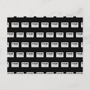 Ihr Logo oder Design Hintergrund mit editierbare Postkarte