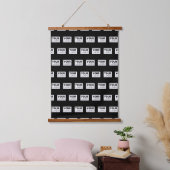Ihr Logo oder Design | Hintergrund mit editierbare Wandteppich Mit Holzrahmen (Schlafzimmer)