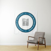 Ihr Logo oder Design und anpassbarer kreisförmiger Wandteppich (Beispiel (Horizontal))