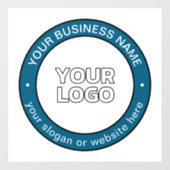 Ihr Logo oder Design und Ihr benutzerdefinierbarer Fensteraufkleber (Blatt)