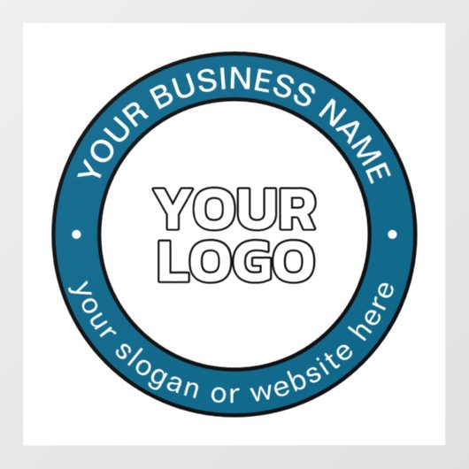 Ihr Logo oder Design und Ihr benutzerdefinierbarer Fensteraufkleber (Blatt)