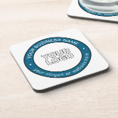 Ihr Logo oder Design und Ihr benutzerdefinierbarer Getränkeuntersetzer (Linke Seite)