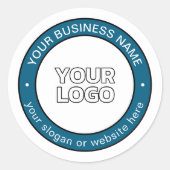 Ihr Logo oder Design und Ihr benutzerdefinierbarer Runder Aufkleber (Vorderseite)