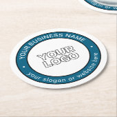 Ihr Logo oder Design und Ihr benutzerdefinierbarer Runder Pappuntersetzer (Angewinkelt)