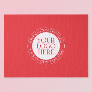 Ihr Logo oder ein anderes Bild   Weihnachten Rot & Seidenpapier