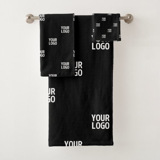 Ihr Logo oder ein Bild | Diagonale Streifen Badhandtuch Set (Insitu)