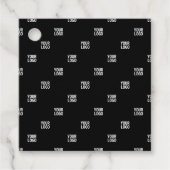 Ihr Logo oder ein Bild | Diagonale Streifen Geschenkanhänger (Vorderseite)