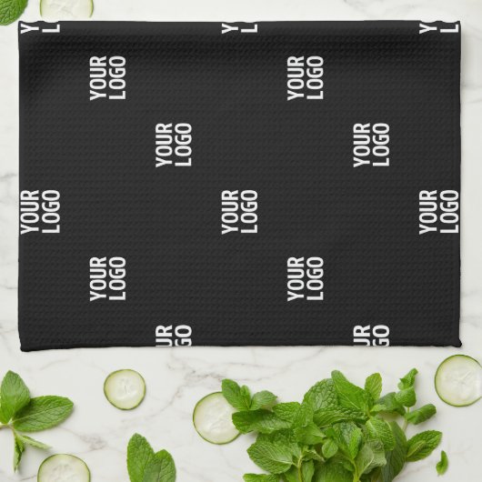 Ihr Logo oder ein Bild | Diagonale Streifen Geschirrtuch (Gefaltet)