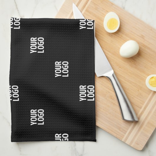 Ihr Logo oder ein Bild | Diagonale Streifen Geschirrtuch (Viertel Falte)