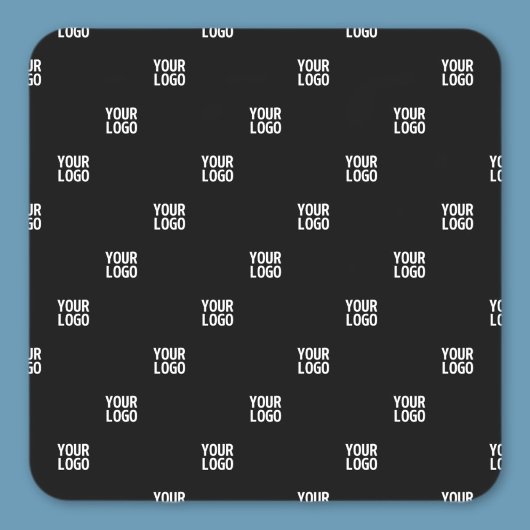 Ihr Logo oder ein Bild | Diagonale Streifen Quadratischer Aufkleber