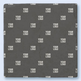 Ihr Logo oder ein Bild | Diagonale Streifen Steinuntersetzer