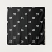 Ihr Logo oder ein Bild | Diagonale Streifen Wandteppich (Vorderseite)