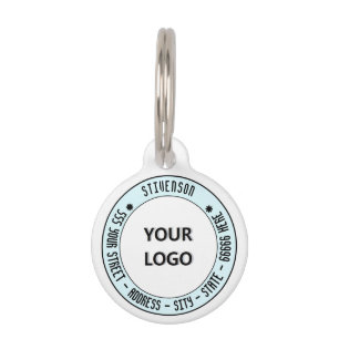 Ihr Logo oder Foto Adresse Name Pet ID Tag Beispie Haustiermarke
