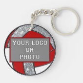 Ihr LOGO oder FOTO auf der Rückseite von Volleybal Schlüsselanhänger (Rückseite)