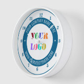 Ihr Logo oder Foto - Benutzerdefinierter Text und Uhr (Winkel)