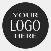 Ihr Logo oder Foto | Einfacher Bildaustausch Runder Aufkleber (Vorderseite)