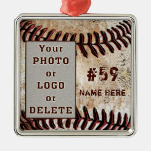 Ihr Logo oder Foto Personalisierte Baseball-Orname Ornament Aus Metall