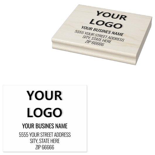 Ihr Logo oder Foto und Ihre Namensadresse Rubber-B Gummistempel (Stempel)