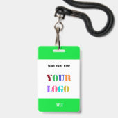 Ihr Logo oder Foto und QR-Code Name Geschäftsauswe Ausweis (Vorderseite mit Lanyard)