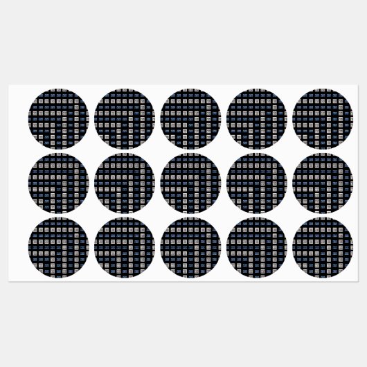 Ihr Logo oder hochgeladenes Bild | Geometrisches M Etiketten (Blatt)