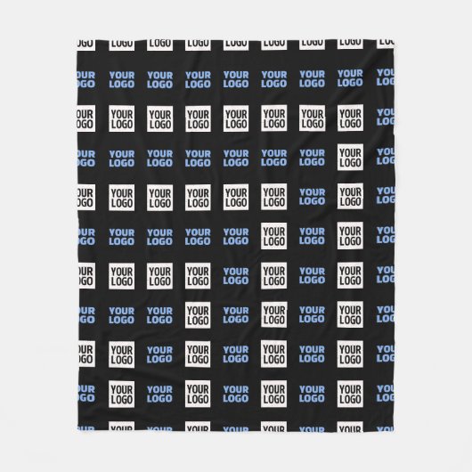 Ihr Logo oder hochgeladenes Bild | Geometrisches M Fleecedecke (Vorderseite)