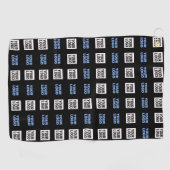 Ihr Logo oder hochgeladenes Bild | Geometrisches M Golfhandtuch (Horizontal)