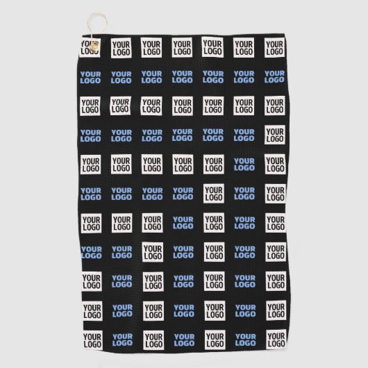 Ihr Logo oder hochgeladenes Bild | Geometrisches M Golfhandtuch (Vorderseite)