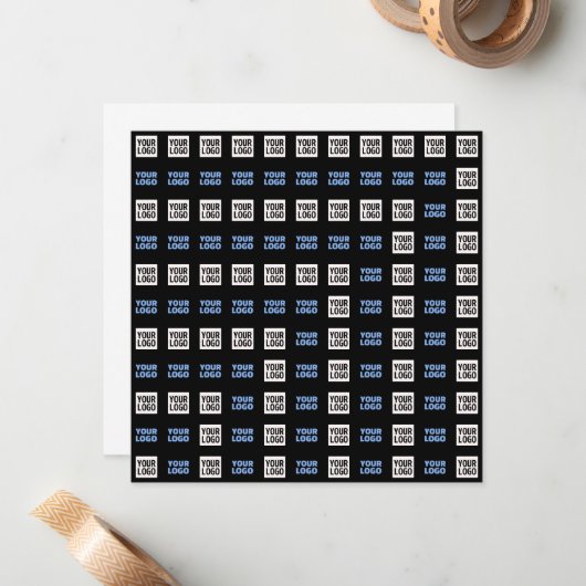 Ihr Logo oder hochgeladenes Bild | Geometrisches M Mitteilungskarte (Vorderseite/Rückseite Beispiel)