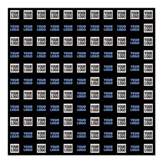 Ihr Logo oder hochgeladenes Bild | Geometrisches M Poster (Vorderseite)