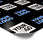 Ihr Logo oder hochgeladenes Bild | Geometrisches M Poster (Ecke)