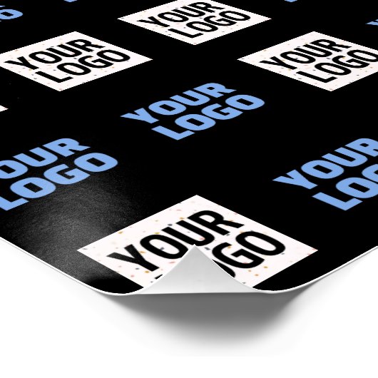 Ihr Logo oder hochgeladenes Bild | Geometrisches M Poster (Ecke)