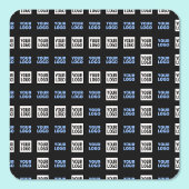 Ihr Logo oder hochgeladenes Bild | Geometrisches M Quadratischer Aufkleber