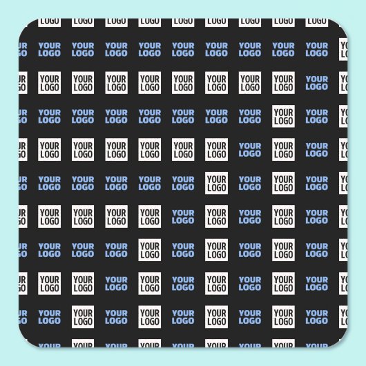 Ihr Logo oder hochgeladenes Bild | Geometrisches M Quadratischer Aufkleber