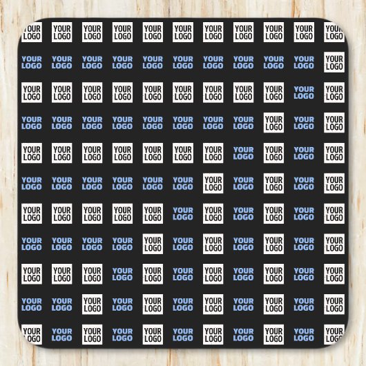 Ihr Logo oder hochgeladenes Bild | Geometrisches M Rechteckiger Pappuntersetzer