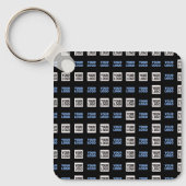 Ihr Logo oder hochgeladenes Bild | Geometrisches M Schlüsselanhänger (Vorderseite)