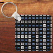 Ihr Logo oder hochgeladenes Bild | Geometrisches M Schlüsselanhänger (Vorderseite)